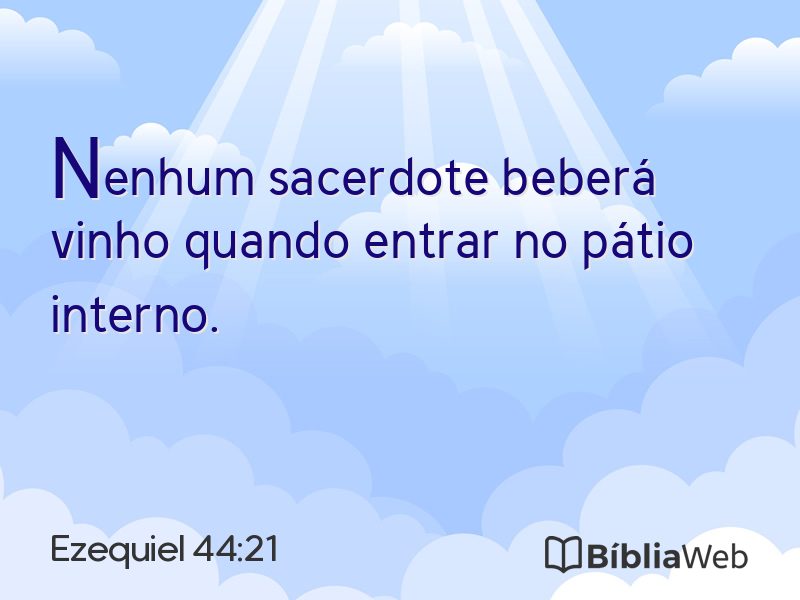 Ezequiel 44:21 em imagem para compartilhar