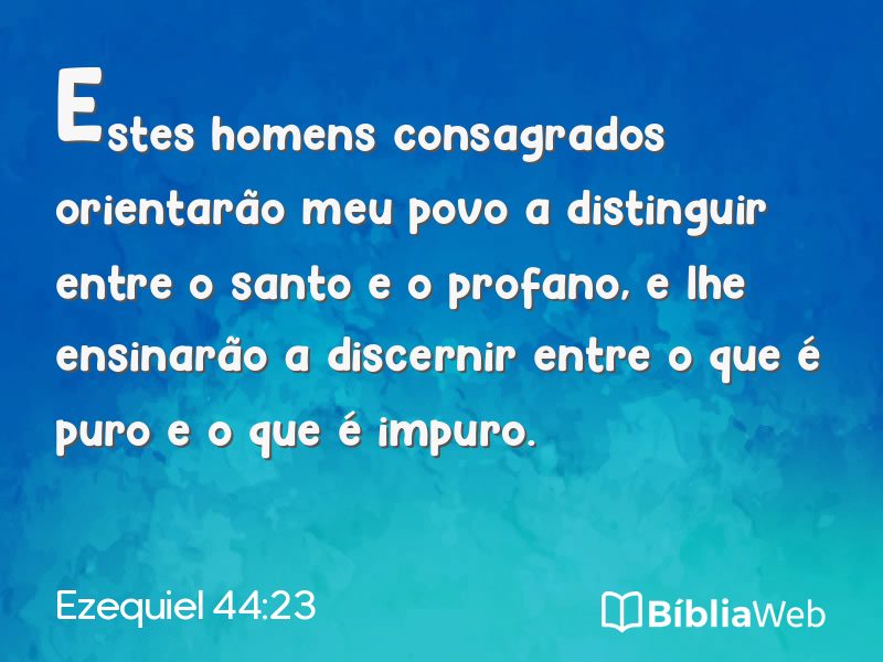Ezequiel 44:23 em imagem para compartilhar