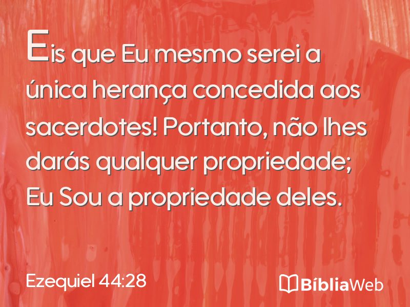 Ezequiel 44:28 em imagem para compartilhar