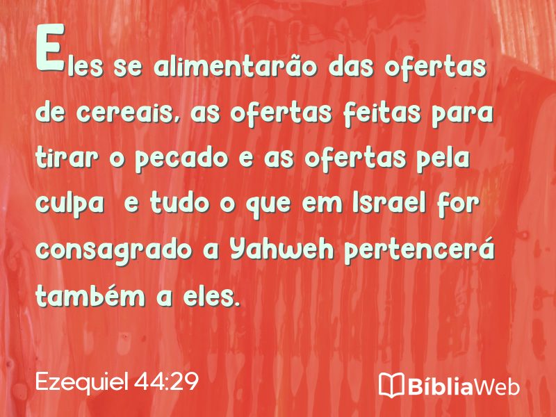 Ezequiel 44:29 em imagem para compartilhar