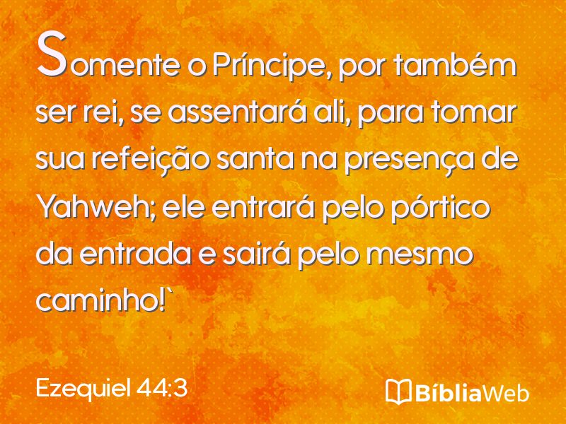 Ezequiel 44:3 em imagem para compartilhar