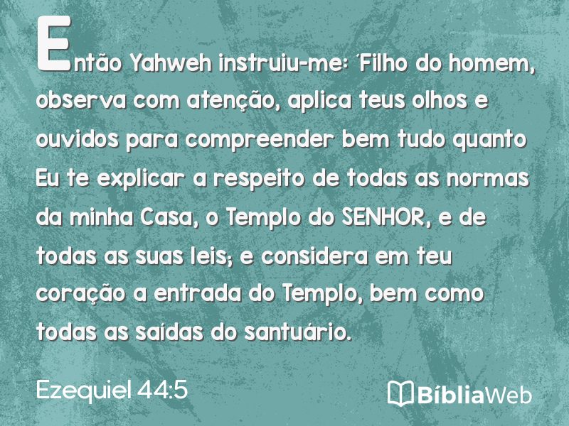 Ezequiel 44:5 em imagem para compartilhar