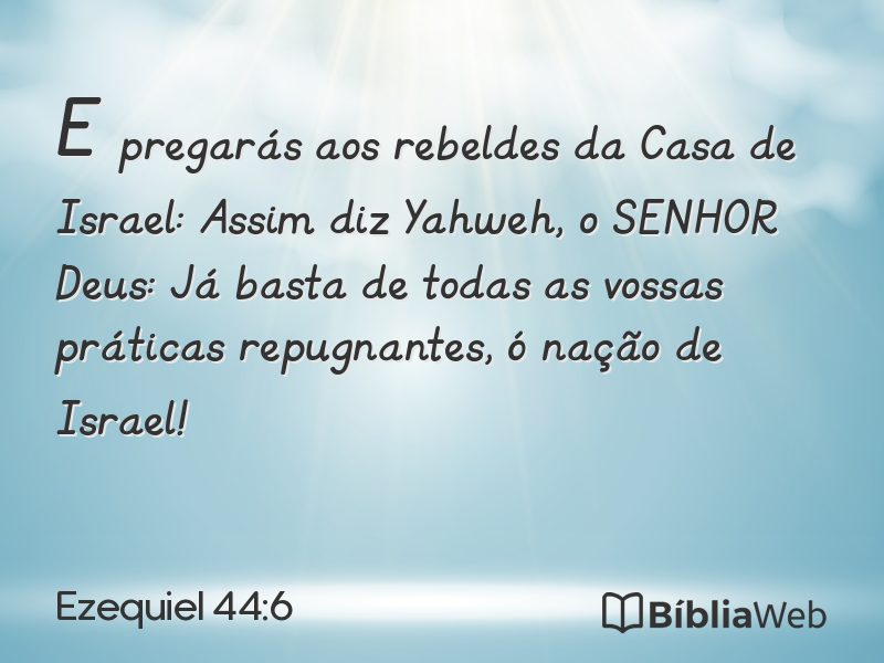 Ezequiel 44:6 em imagem para compartilhar