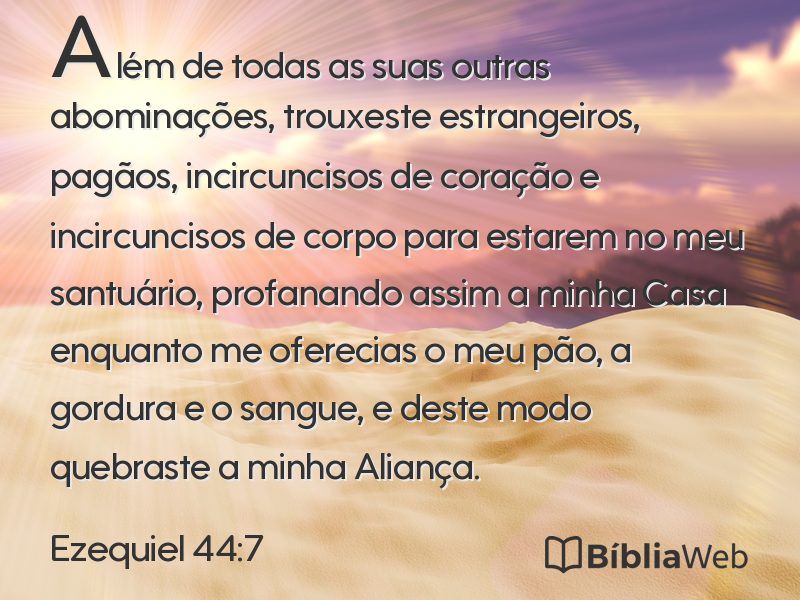 Ezequiel 44:7 em imagem para compartilhar