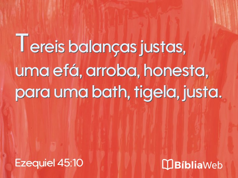 Ezequiel 45:10 em imagem para compartilhar