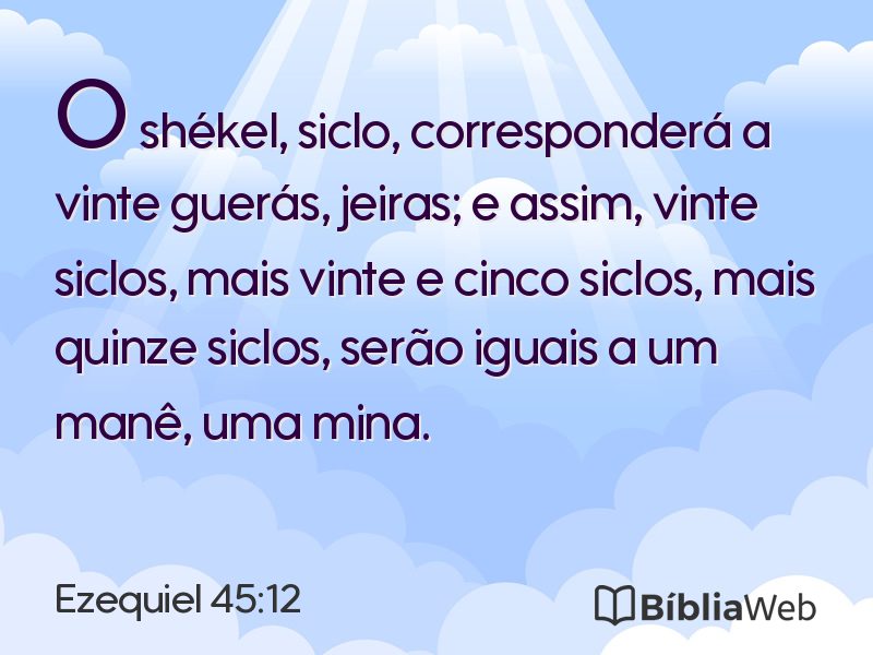 Ezequiel 45:12 em imagem para compartilhar