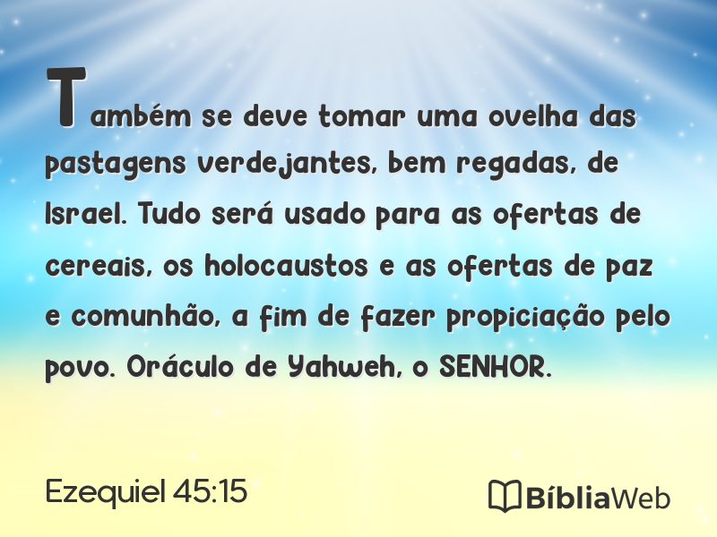 Ezequiel 45:15 em imagem para compartilhar