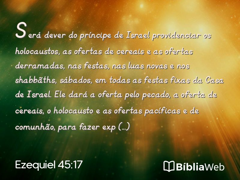 Ezequiel 45:17 em imagem para compartilhar