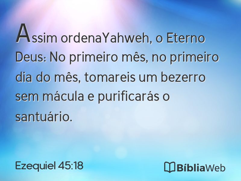 Ezequiel 45:18 em imagem para compartilhar