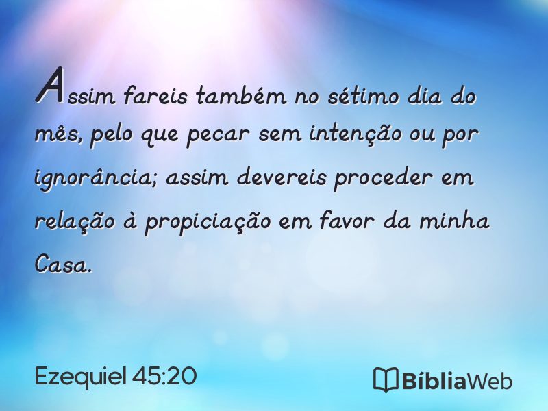 Ezequiel 45:20 em imagem para compartilhar