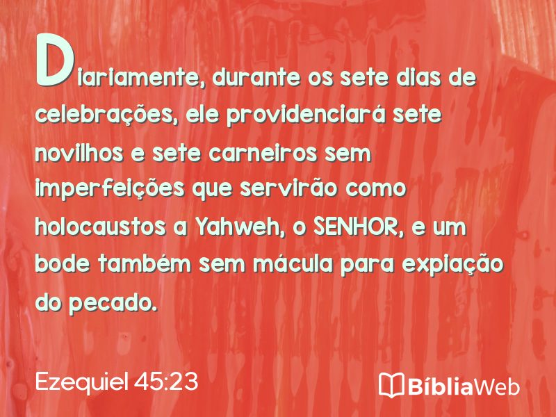 Ezequiel 45:23 em imagem para compartilhar