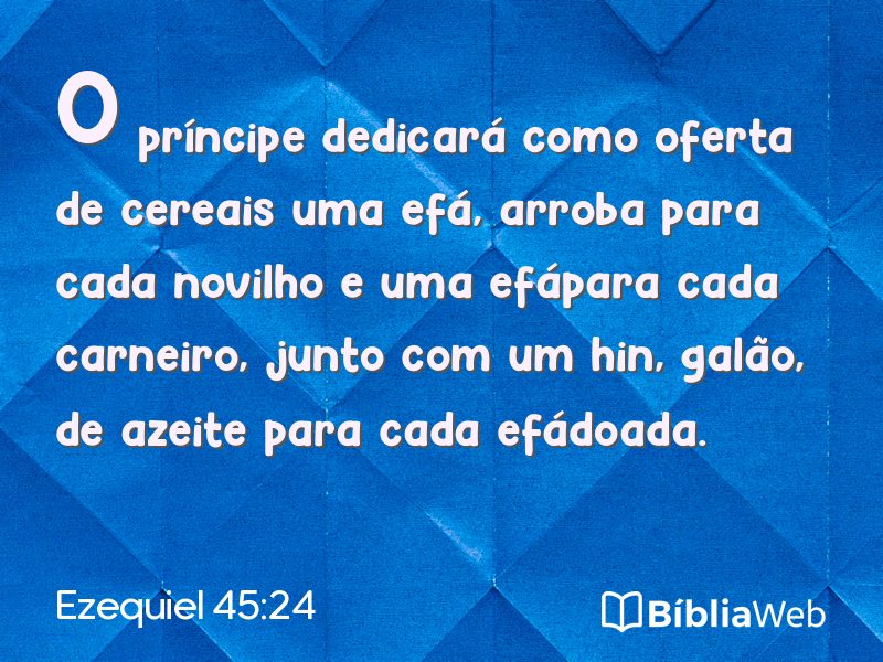 Ezequiel 45:24 em imagem para compartilhar