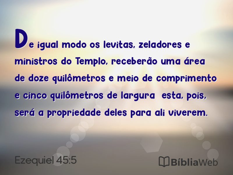 Ezequiel 45:5 em imagem para compartilhar