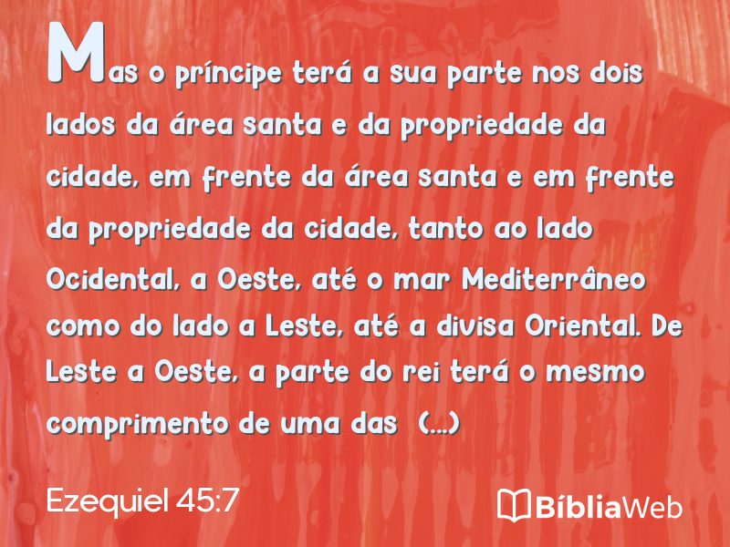 Ezequiel 45:7 em imagem para compartilhar