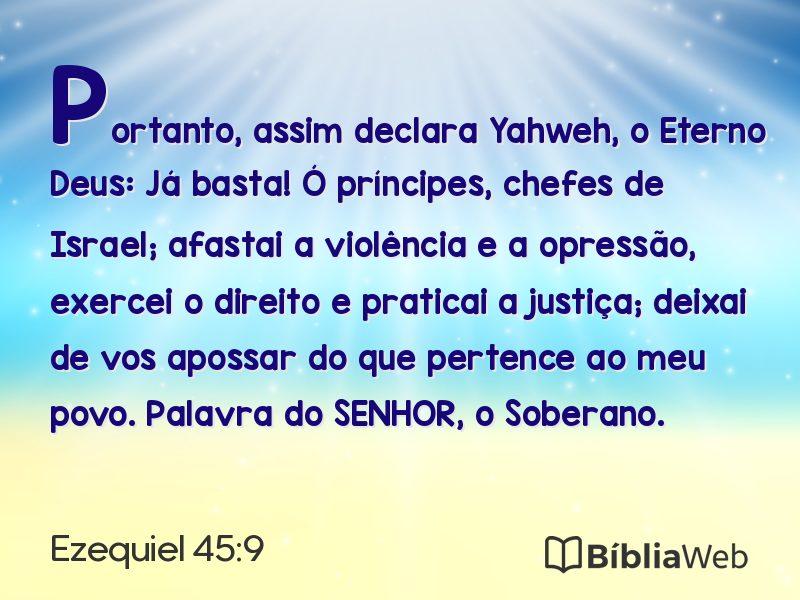 Ezequiel 45:9 em imagem para compartilhar