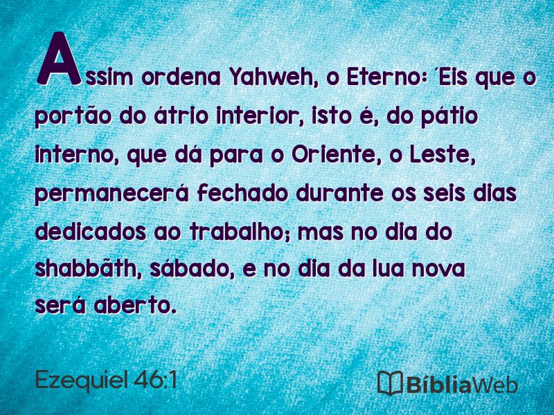 Ezequiel 46:1 em imagem para compartilhar
