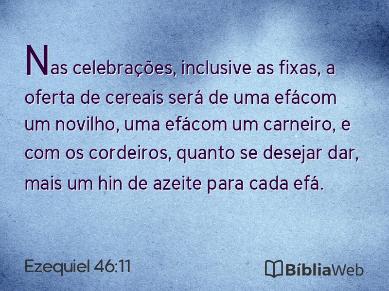 Ezequiel 46:11 em imagem para compartilhar