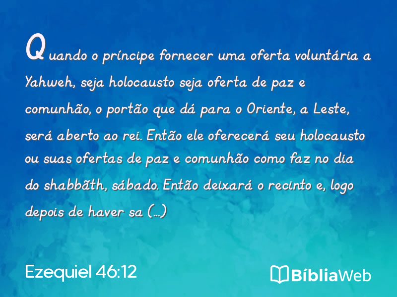 Ezequiel 46:12 em imagem para compartilhar