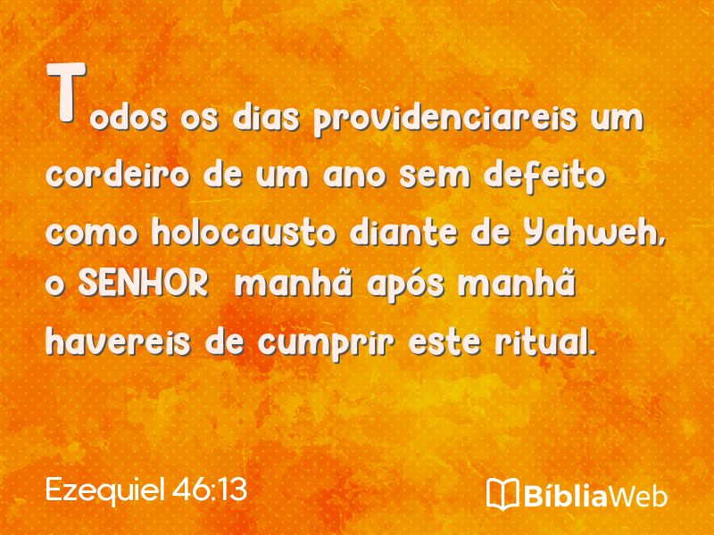 Ezequiel 46:13 em imagem para compartilhar