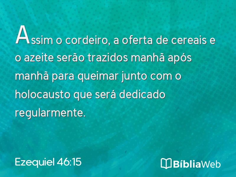 Ezequiel 46:15 em imagem para compartilhar