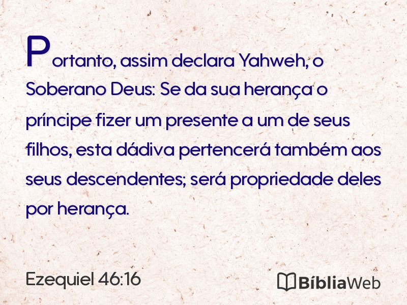 Ezequiel 46:16 em imagem para compartilhar