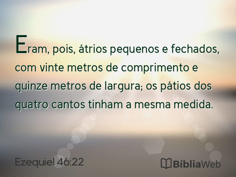 Ezequiel 46:22 em imagem para compartilhar