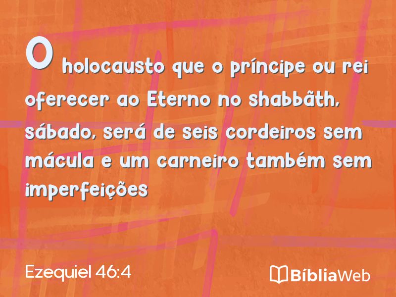 Ezequiel 46:4 em imagem para compartilhar