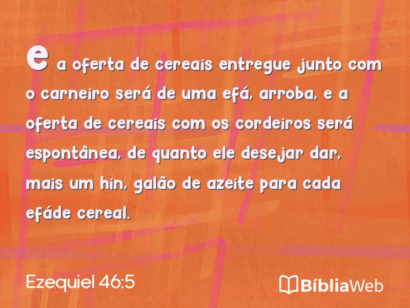 Ezequiel 46:5 em imagem para compartilhar