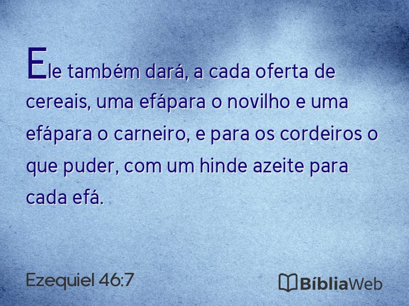 Ezequiel 46:7 em imagem para compartilhar