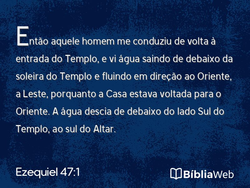 Ezequiel 47:1 em imagem para compartilhar