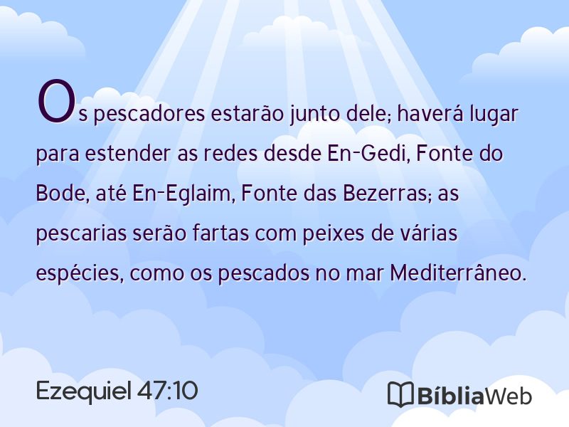 Ezequiel 47:10 em imagem para compartilhar