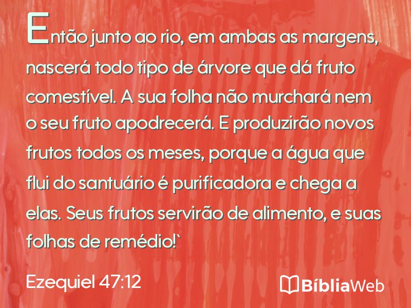 Ezequiel 47:12 em imagem para compartilhar