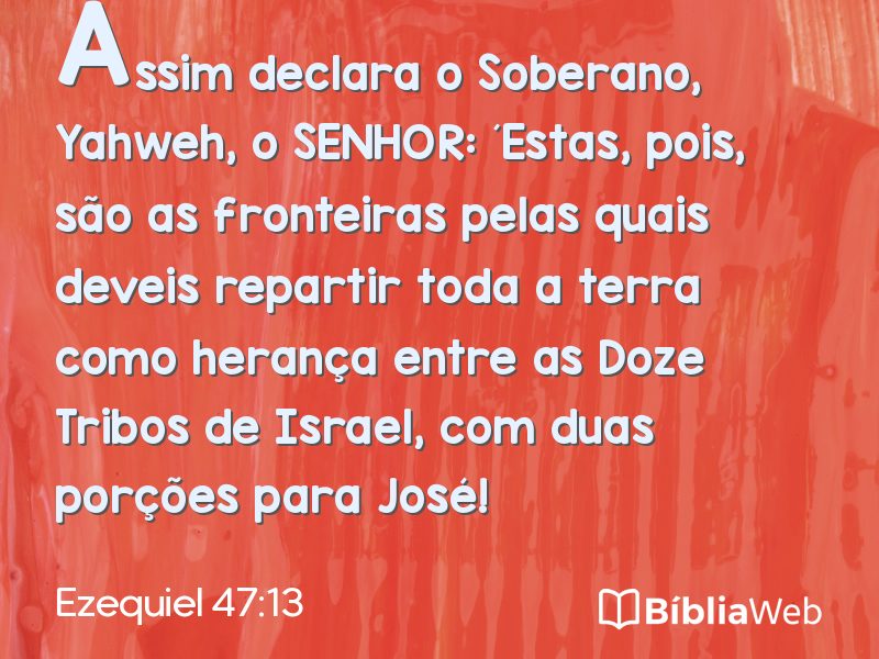 Ezequiel 47:13 em imagem para compartilhar