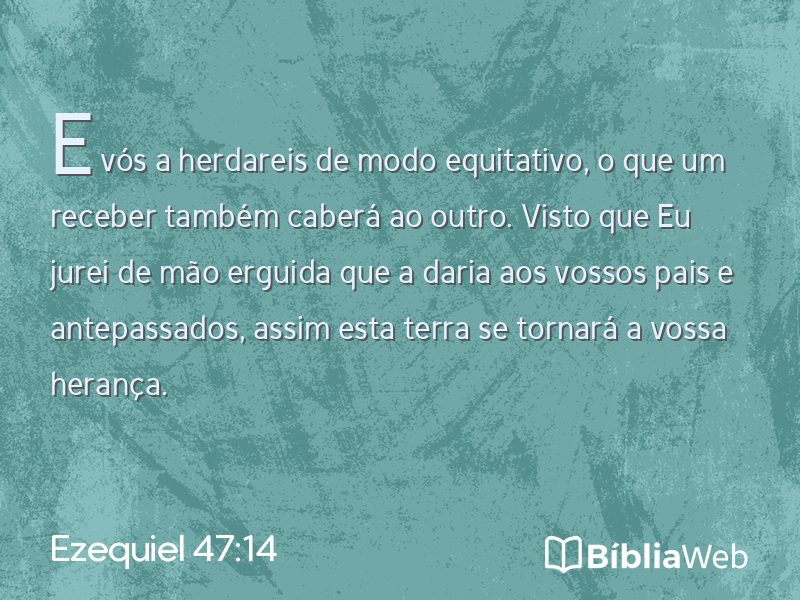 Ezequiel 47:14 em imagem para compartilhar