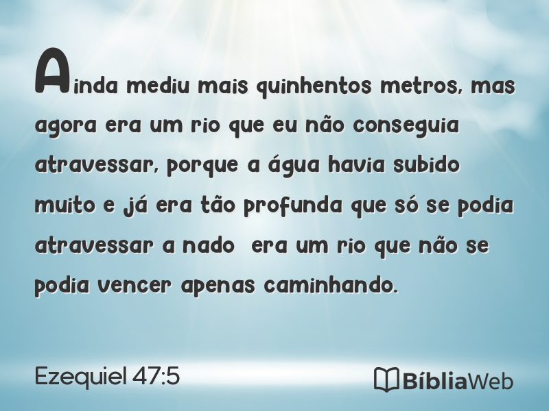 Ezequiel 47:5 em imagem para compartilhar