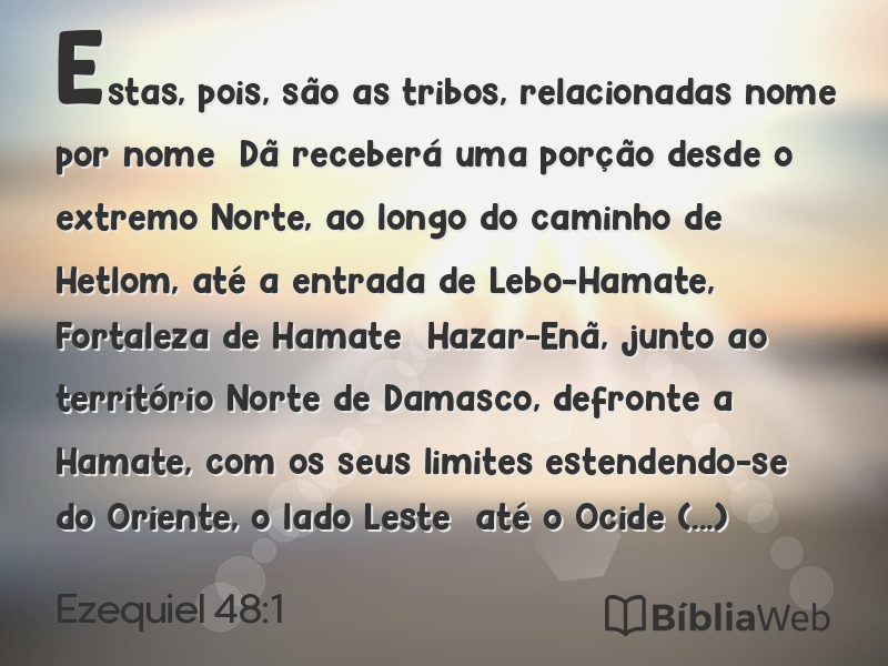 Ezequiel 48:1 em imagem para compartilhar