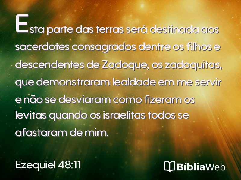 Ezequiel 48:11 em imagem para compartilhar