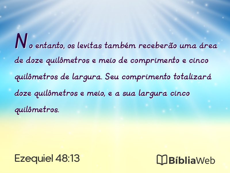 Ezequiel 48:13 em imagem para compartilhar