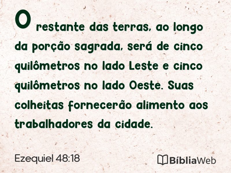 Ezequiel 48:18 em imagem para compartilhar