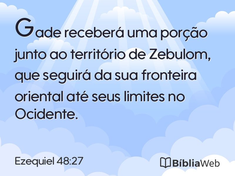 Ezequiel 48:27 em imagem para compartilhar