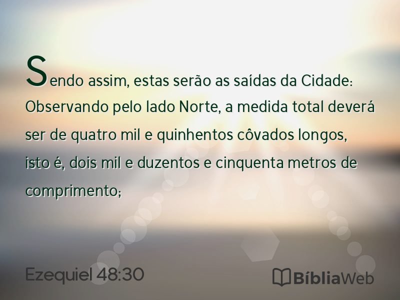 Ezequiel 48:30 em imagem para compartilhar