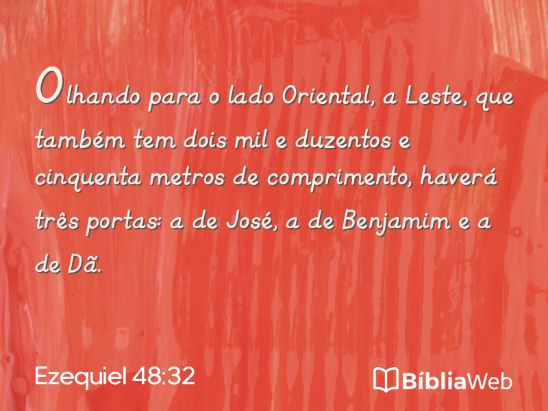 Ezequiel 48:32 em imagem para compartilhar