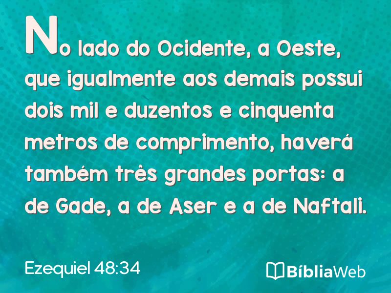 Ezequiel 48:34 em imagem para compartilhar