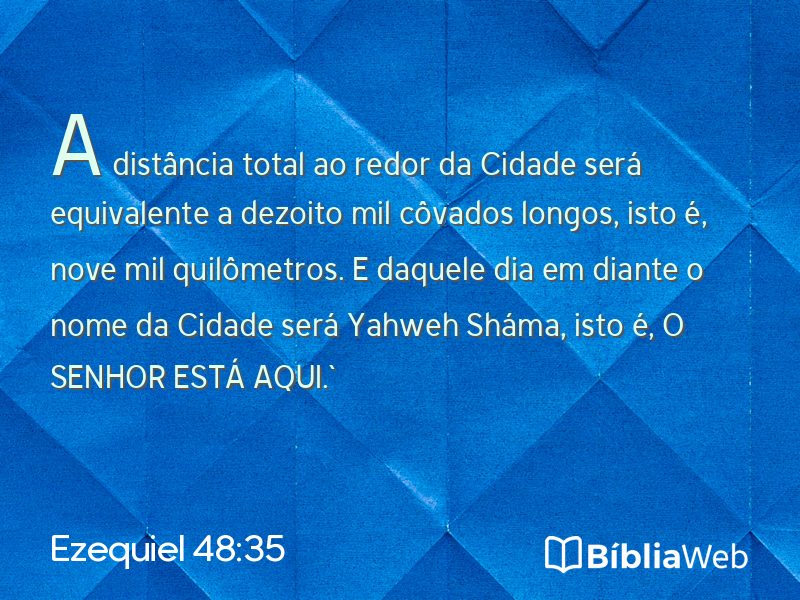 Ezequiel 48:35 em imagem para compartilhar