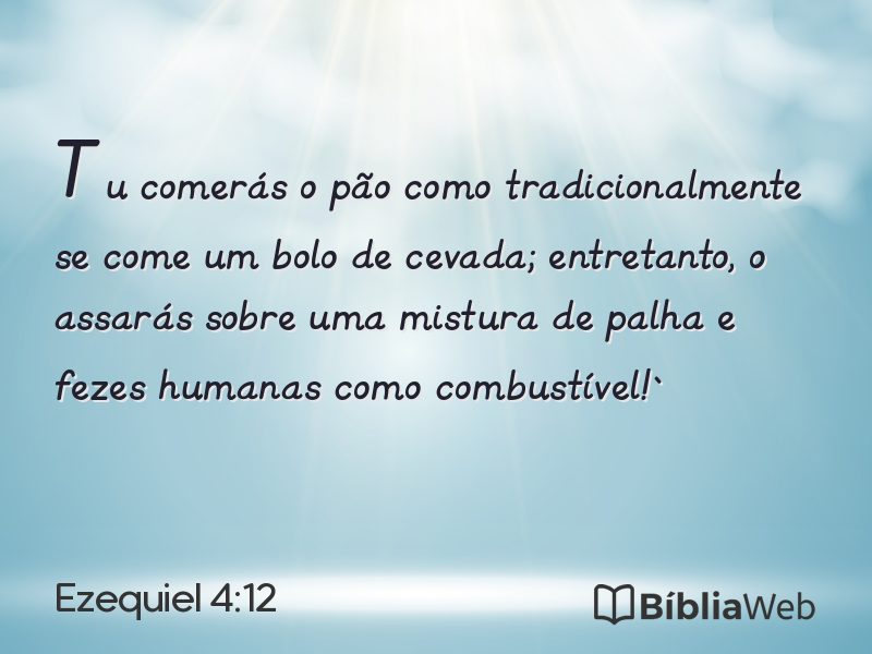 Ezequiel 4:12 em imagem para compartilhar