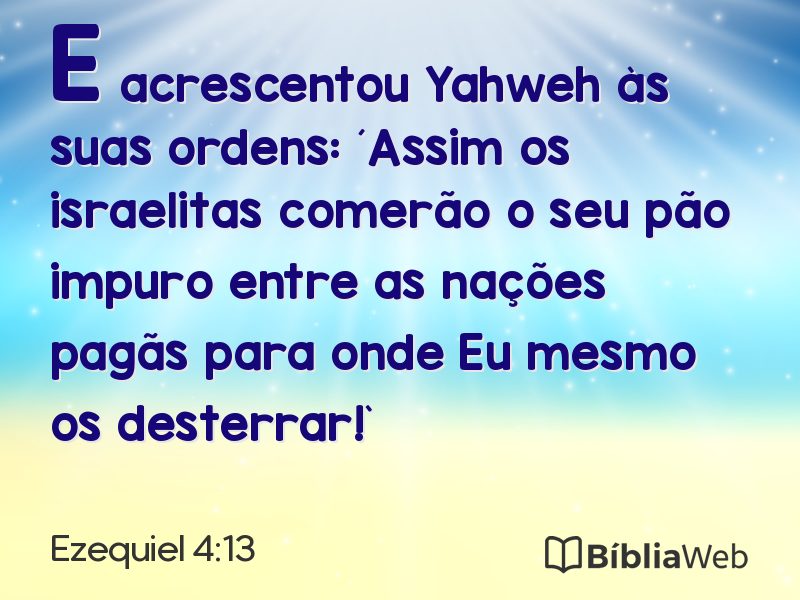 Ezequiel 4:13 em imagem para compartilhar