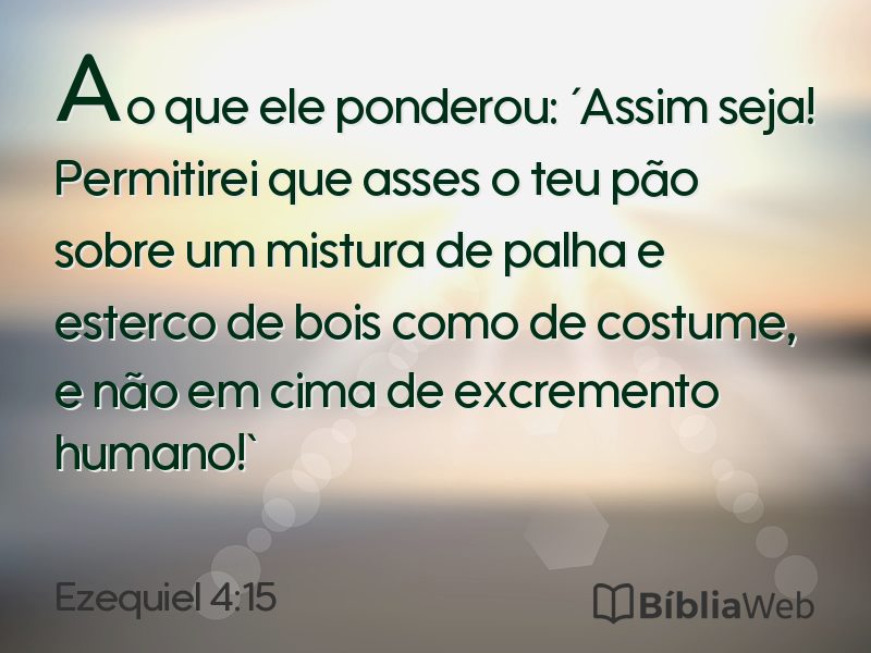 Ezequiel 4:15 em imagem para compartilhar
