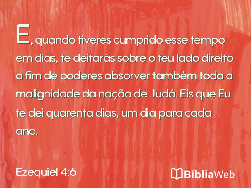 Ezequiel 4:6 em imagem para compartilhar