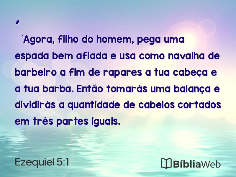 Ezequiel 5:1 em imagem para compartilhar