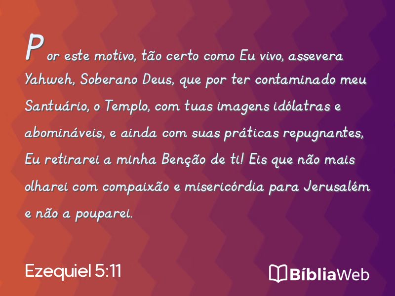 Ezequiel 5:11 em imagem para compartilhar